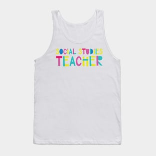 Social Studies Teacher Gift Idea Cute Back to School Tank Top